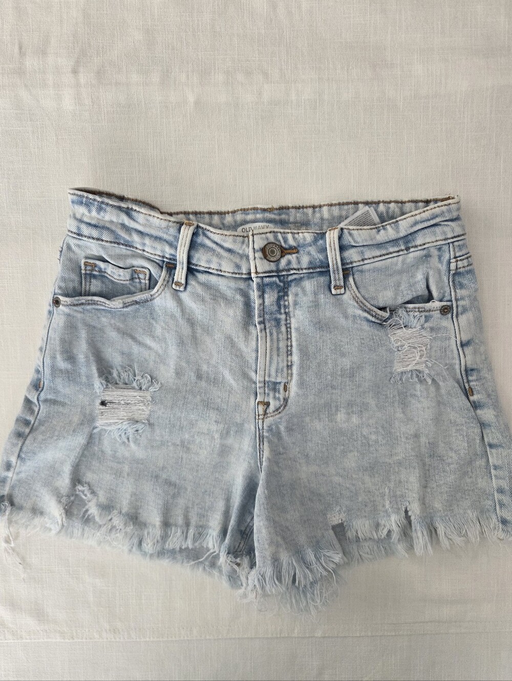 Old Navy Light Blue Distressed Denim Shorts